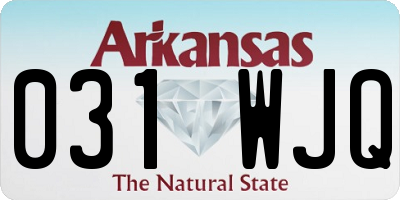 AR license plate 031WJQ