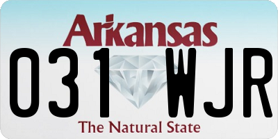 AR license plate 031WJR