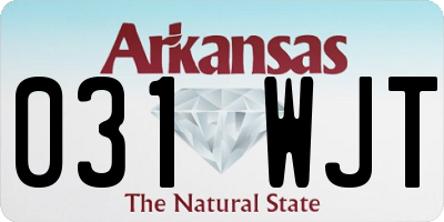 AR license plate 031WJT