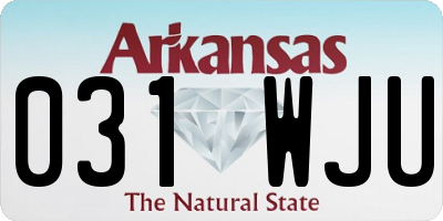 AR license plate 031WJU