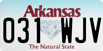 AR license plate 031WJV