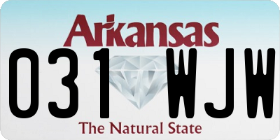 AR license plate 031WJW