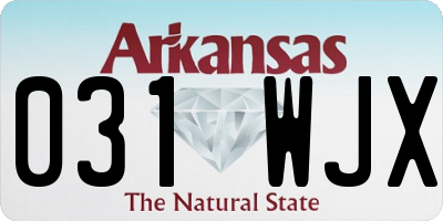 AR license plate 031WJX