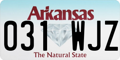 AR license plate 031WJZ
