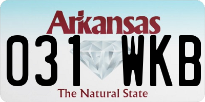AR license plate 031WKB