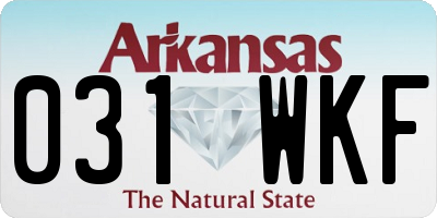 AR license plate 031WKF