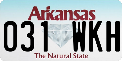 AR license plate 031WKH