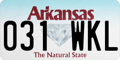 AR license plate 031WKL