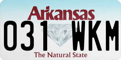 AR license plate 031WKM