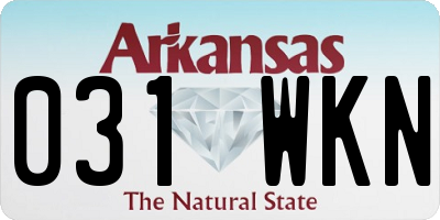 AR license plate 031WKN