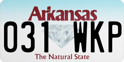 AR license plate 031WKP