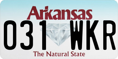 AR license plate 031WKR