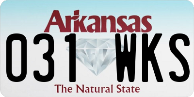 AR license plate 031WKS
