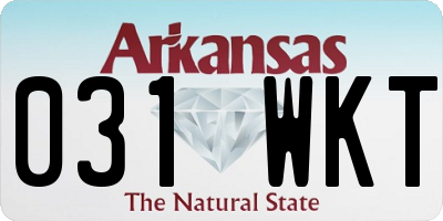 AR license plate 031WKT