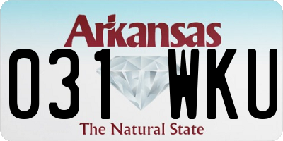 AR license plate 031WKU