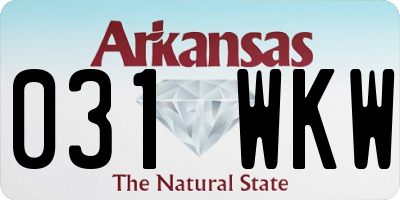 AR license plate 031WKW