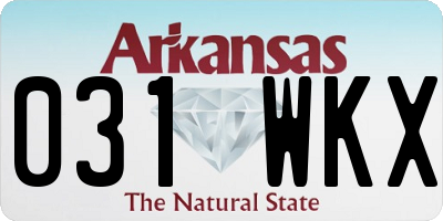 AR license plate 031WKX