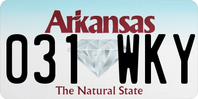 AR license plate 031WKY