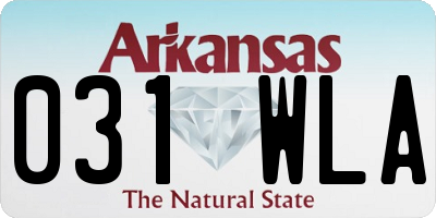 AR license plate 031WLA
