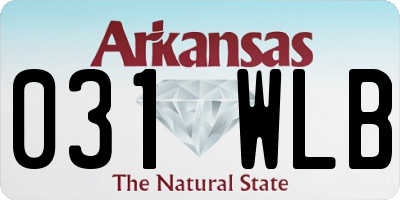 AR license plate 031WLB