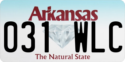 AR license plate 031WLC