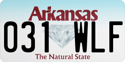 AR license plate 031WLF