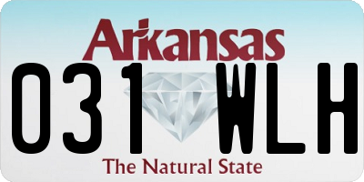 AR license plate 031WLH