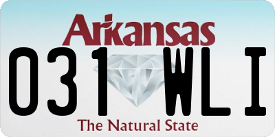AR license plate 031WLI