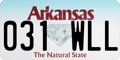 AR license plate 031WLL
