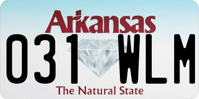 AR license plate 031WLM