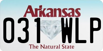 AR license plate 031WLP