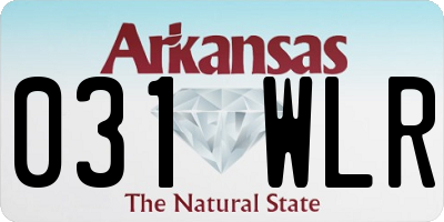 AR license plate 031WLR