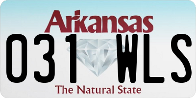 AR license plate 031WLS