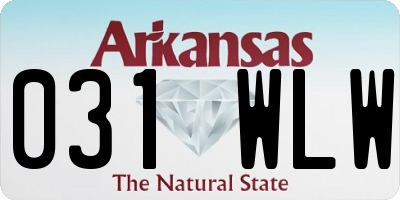 AR license plate 031WLW