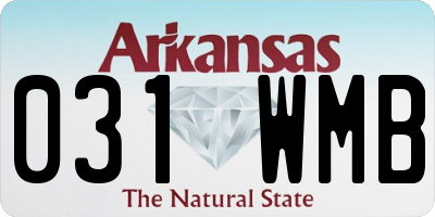 AR license plate 031WMB
