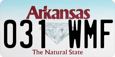 AR license plate 031WMF
