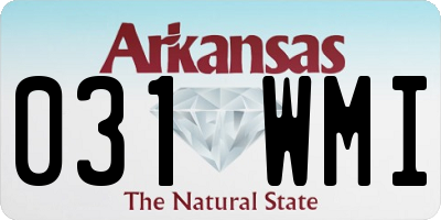 AR license plate 031WMI