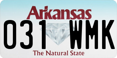 AR license plate 031WMK