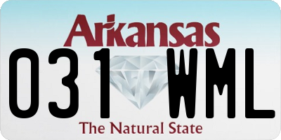 AR license plate 031WML