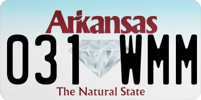 AR license plate 031WMM