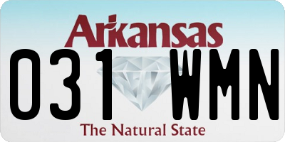 AR license plate 031WMN