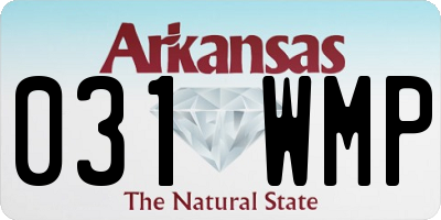 AR license plate 031WMP