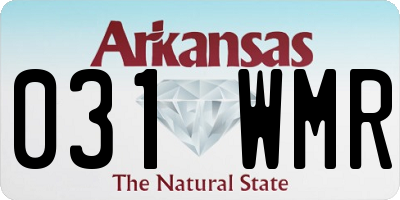 AR license plate 031WMR