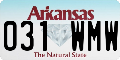 AR license plate 031WMW