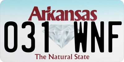 AR license plate 031WNF