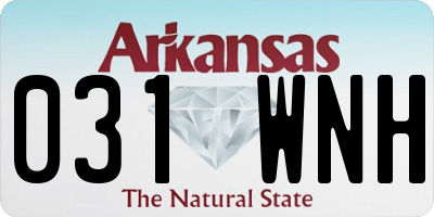 AR license plate 031WNH