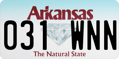 AR license plate 031WNN