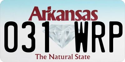 AR license plate 031WRP