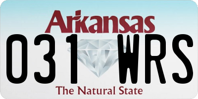 AR license plate 031WRS