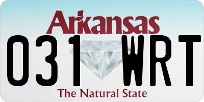 AR license plate 031WRT